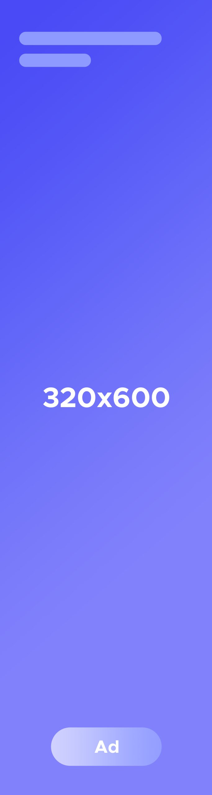 Dummy 320x600 ads placeholder